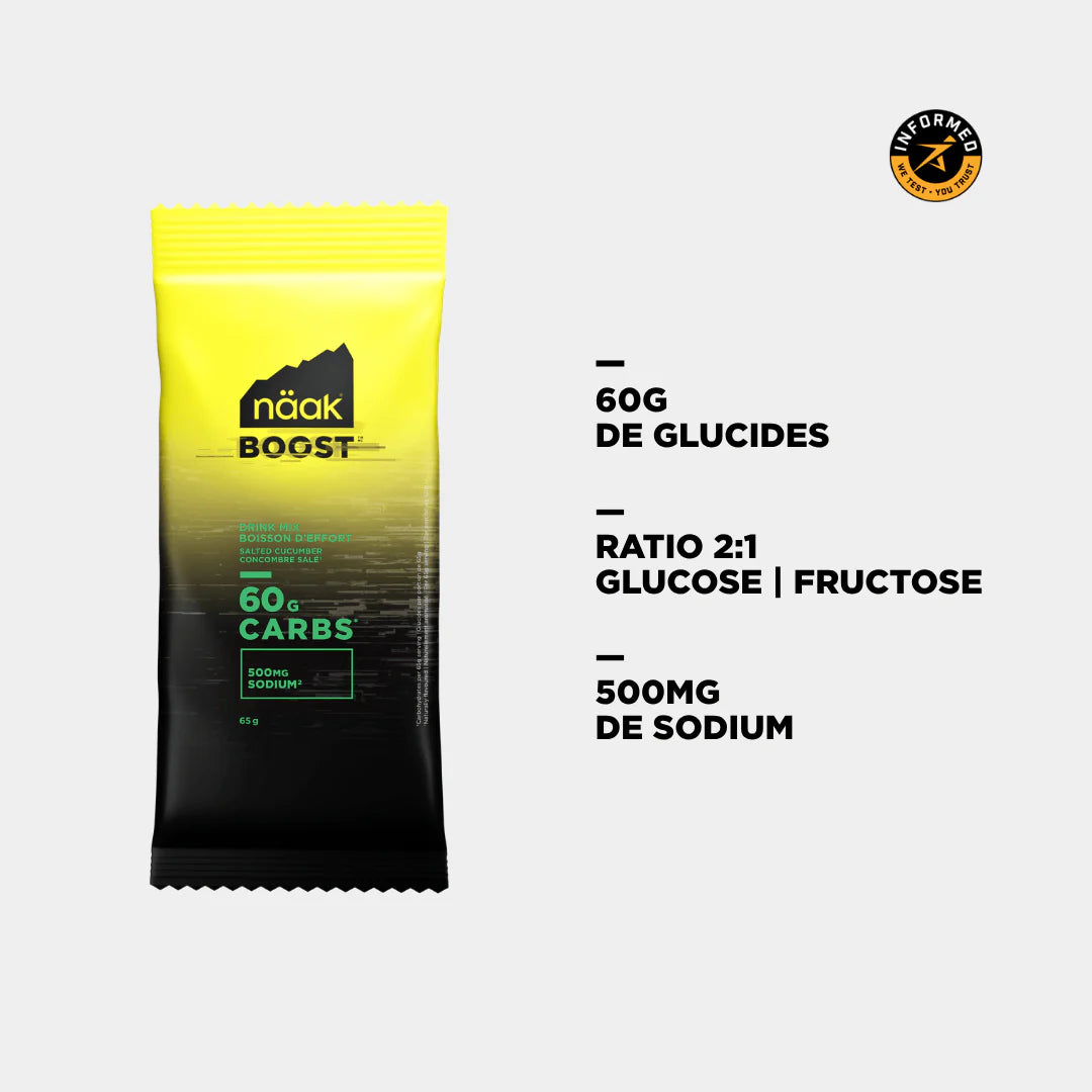 NAAK - SACHET 75G BOOST ENERGY DRINK MIX - CONCOMBRE