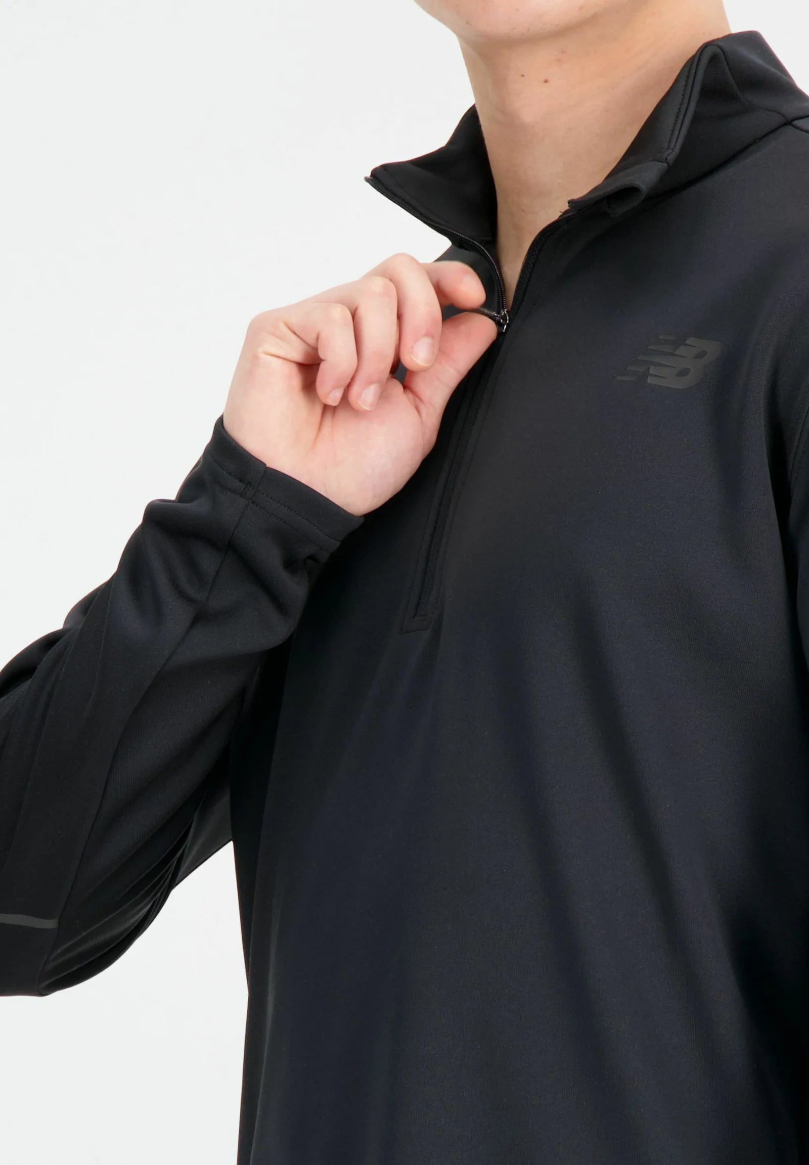 NEW BALANCE - SPACE DYE 1/4 ZIP LS - M