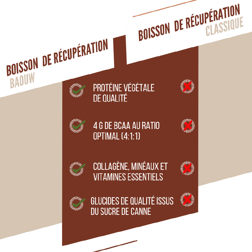 BAOUW - BOISSON DE RECUPÉRATION - CHOCOLAT / NOISETTE