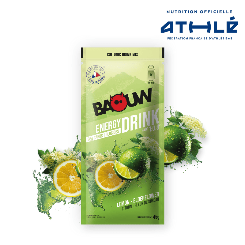 BAOUW - SACHET 45G BOISSON ISOTONIQUE CITRON / FLEUR DE SUREAU