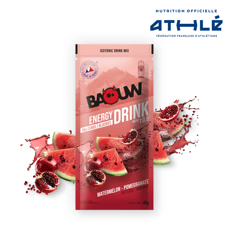 BAOUW - SACHET 45G BOISSON ISOTONIQUE PASTÈQUE / GRENADE