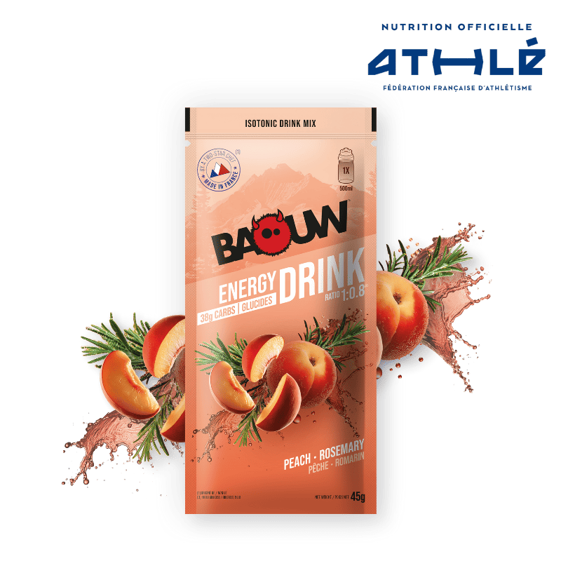 BAOUW - SACHET 45G BOISSON ISOTONIQUE PÊCHE / ROMARIN