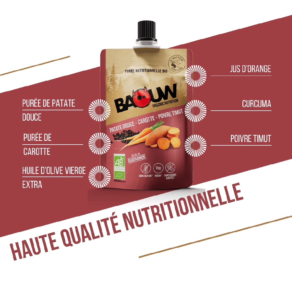 BAOUW - PURÉE SALÉE PATATE DOUCE CAROTTE POIVRE TIMUT