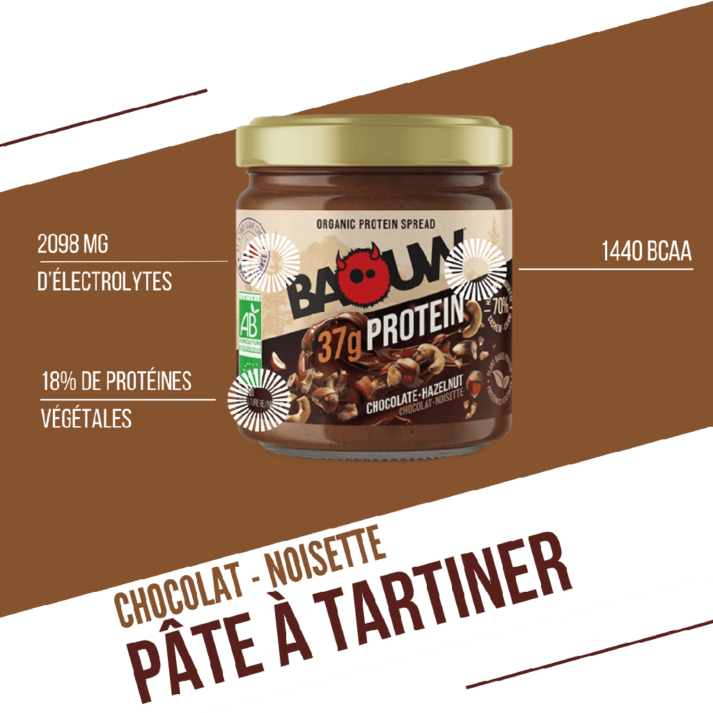 BAOUW - PÂTE A TARTINER PROTEINÉE - CACAO