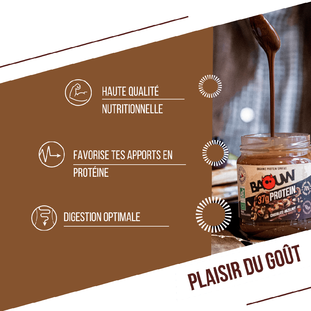 BAOUW - PÂTE A TARTINER PROTEINÉE - CACAO