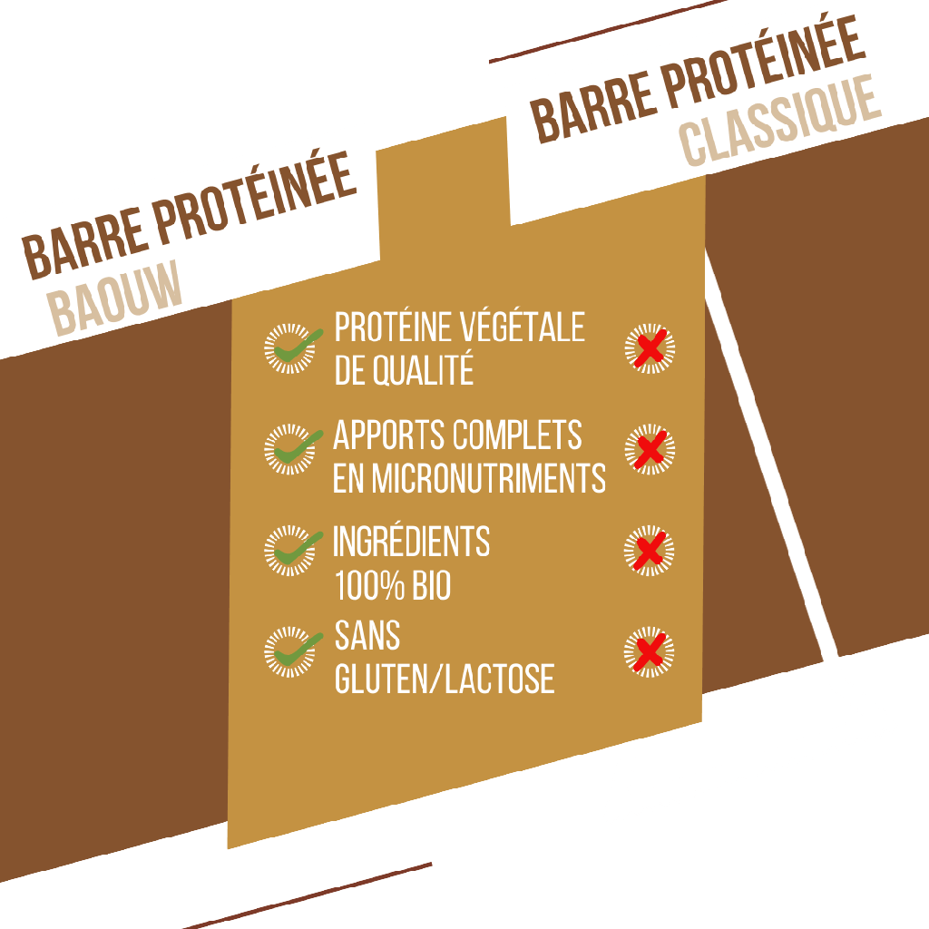 BAOUW - BARRE PROTEINÉE POMME CANNELLE