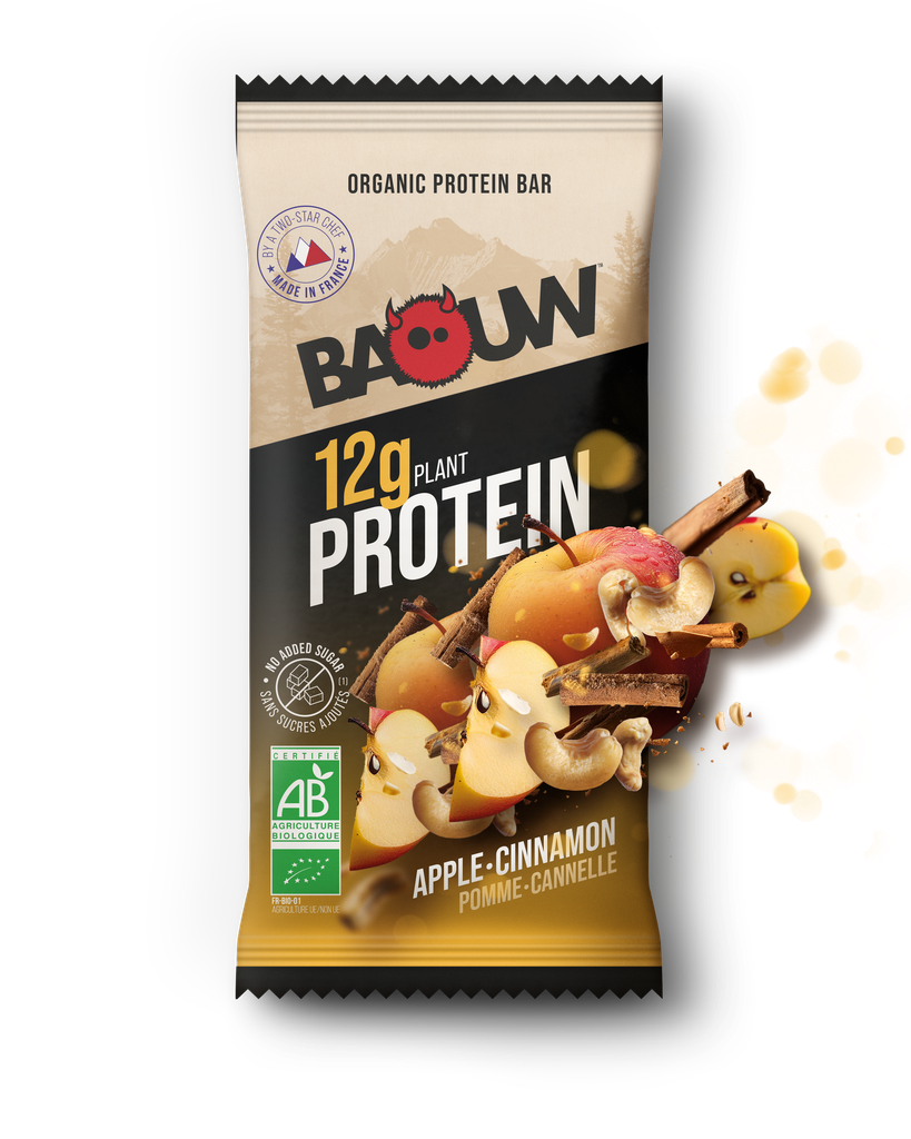BAOUW - BARRE PROTEINÉE POMME CANNELLE