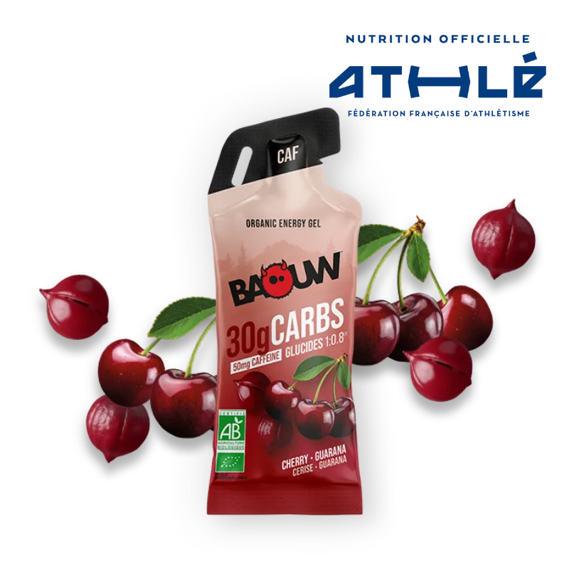 BAOUW - GEL BIO STICK - CERISE / GUARANA CAFÉINE