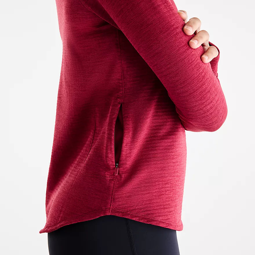 NEW BALANCE - MANCHES LONGUES ATHLETICS HEAT GRID 1/2 ZIP - WOMEN