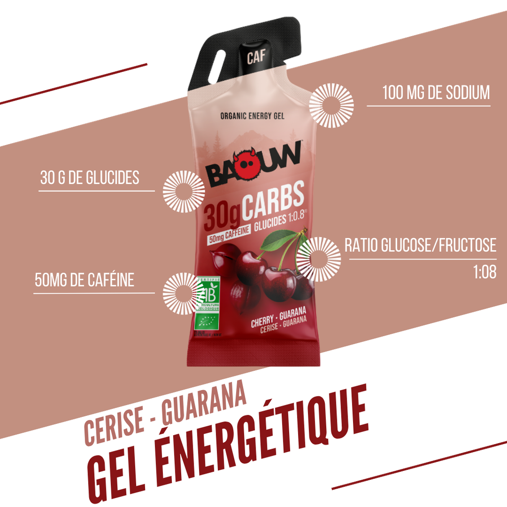 BAOUW - GEL BIO STICK - CERISE / GUARANA CAFÉINE