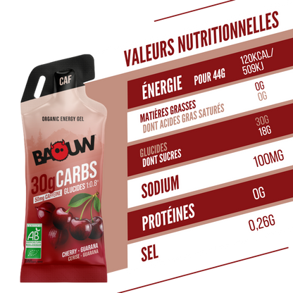 BAOUW - GEL BIO STICK - CERISE / GUARANA CAFÉINE