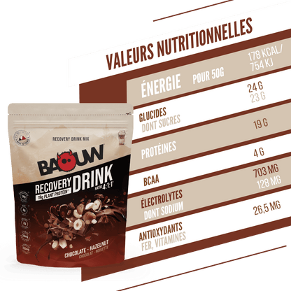BAOUW - BOISSON DE RECUPÉRATION - CHOCOLAT / NOISETTE