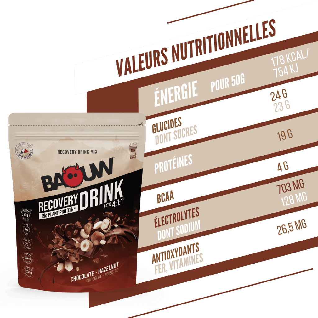 BAOUW - BOISSON DE RECUPÉRATION - CHOCOLAT / NOISETTE