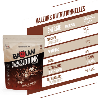 BAOUW - BOISSON DE RECUPÉRATION - CHOCOLAT / NOISETTE