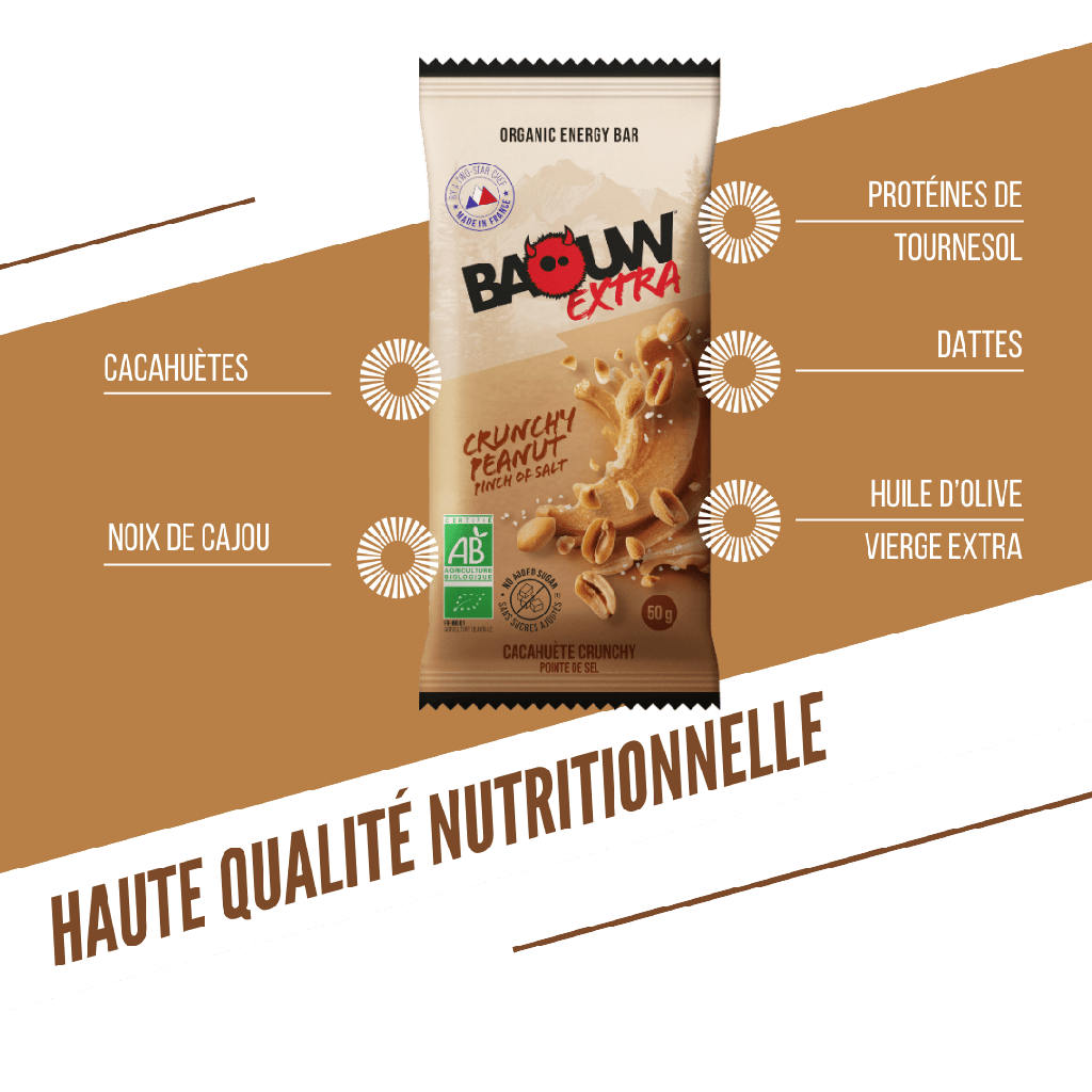 BAOUW - BARRE EXTRA BIO CRUNCHY / CACAHUÈTE