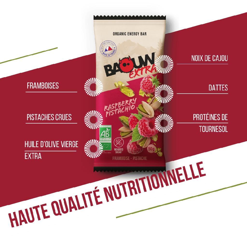 BAOUW - BARRE ÉNERGÉTIQUE FRAMBOISE PISTACHE