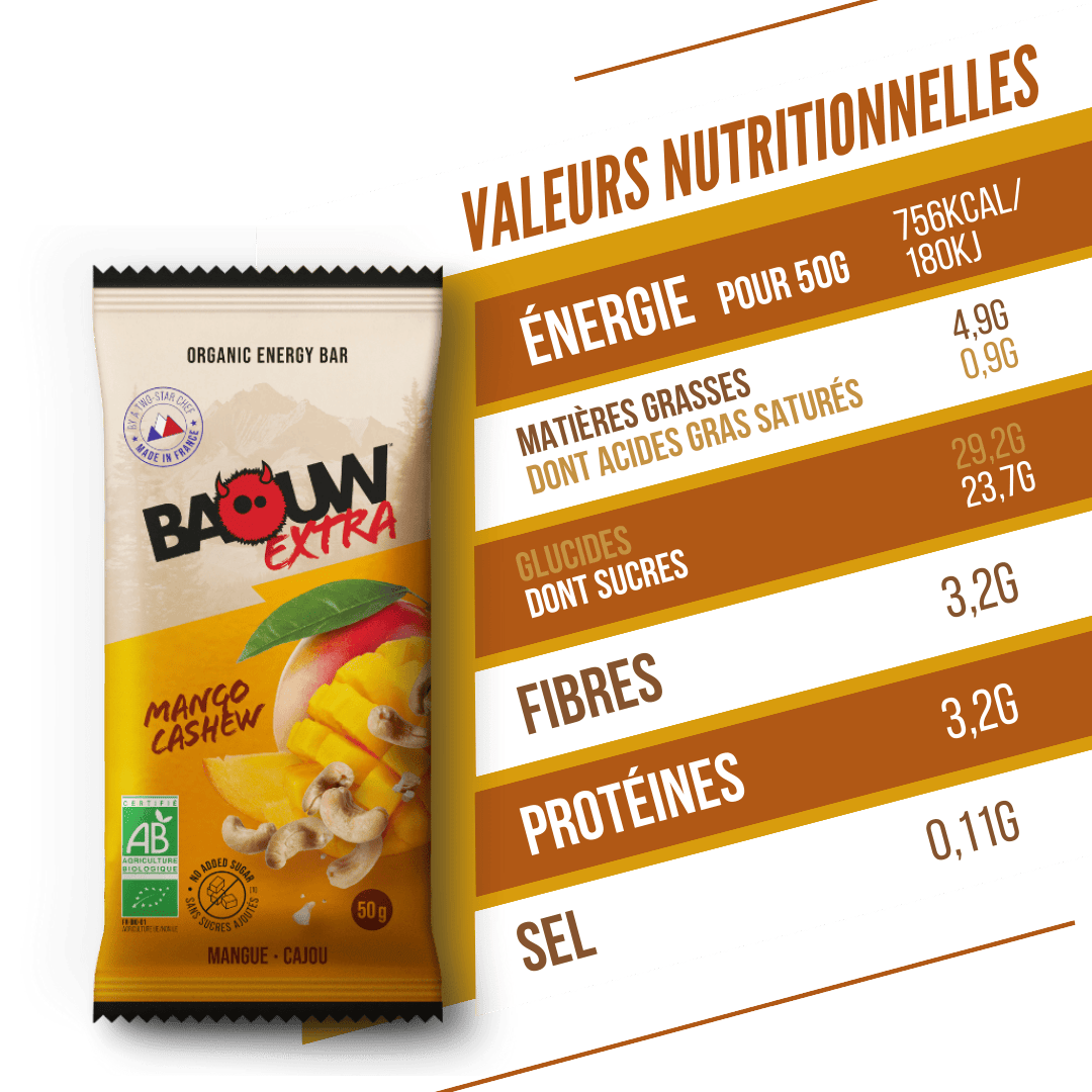 BAOUW - BARRE EXTRA BIO MANGUE / CAJOU