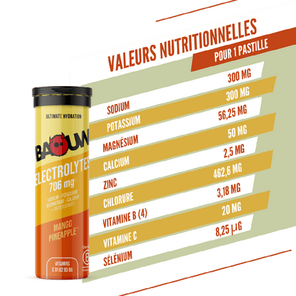 BAOUW - PASTILLES ELECTROLYTES - MANGUE / ANANAS
