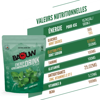 BAOUW - BOISSON ISOTONIQUE MENTHE / MELISSE