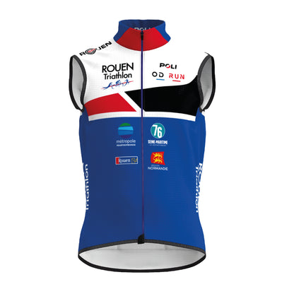 GILET COUPE-VENT SANS MANCHE JUNIOR - ROUEN TRIATHLON