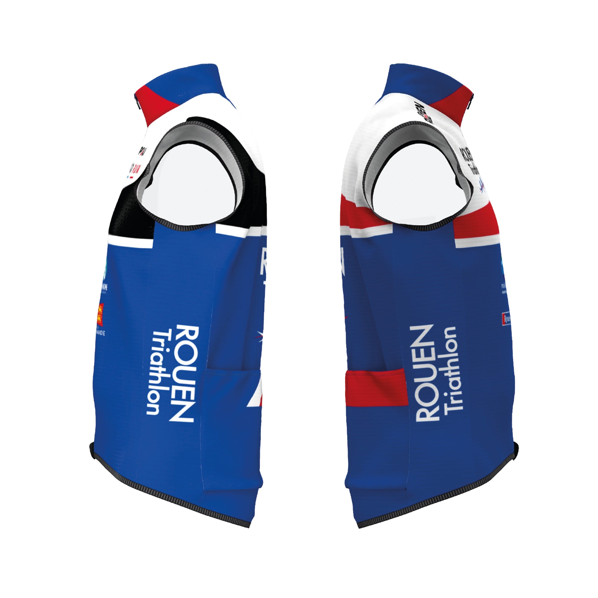 GILET COUPE-VENT SANS MANCHE - ROUEN TRIATHLON