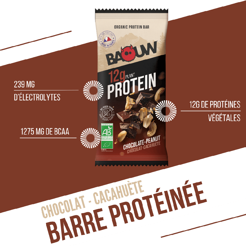 BAOUW - BARRE PROTEINÉES CHOCOLAT CACAHUETE