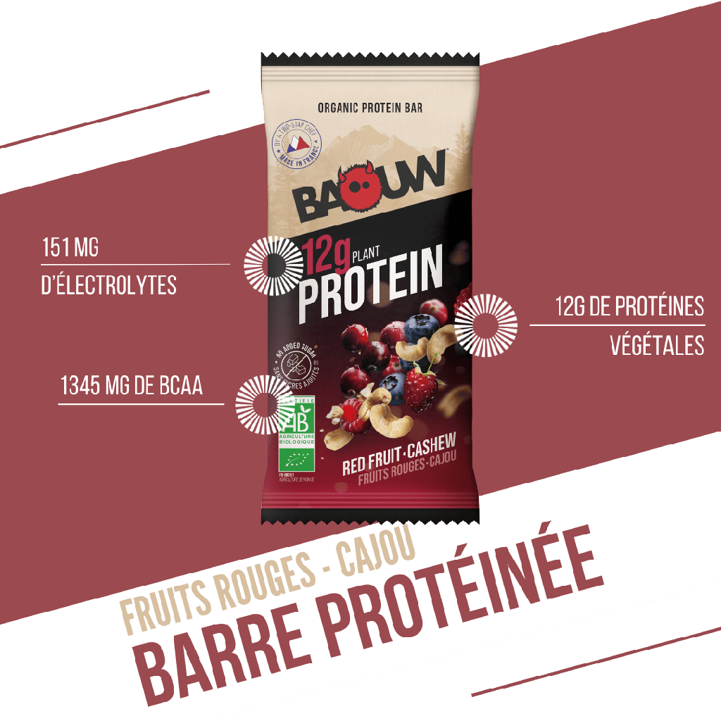 BAOUW - BARRE PROTÉINÉE FRUITS ROUGES CAJOU