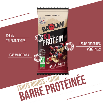 BAOUW - BARRE PROTÉINÉE FRUITS ROUGES CAJOU