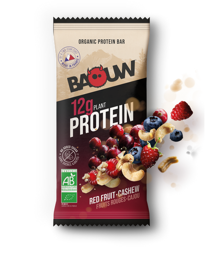 BAOUW - BARRE PROTÉINÉE FRUITS ROUGES CAJOU