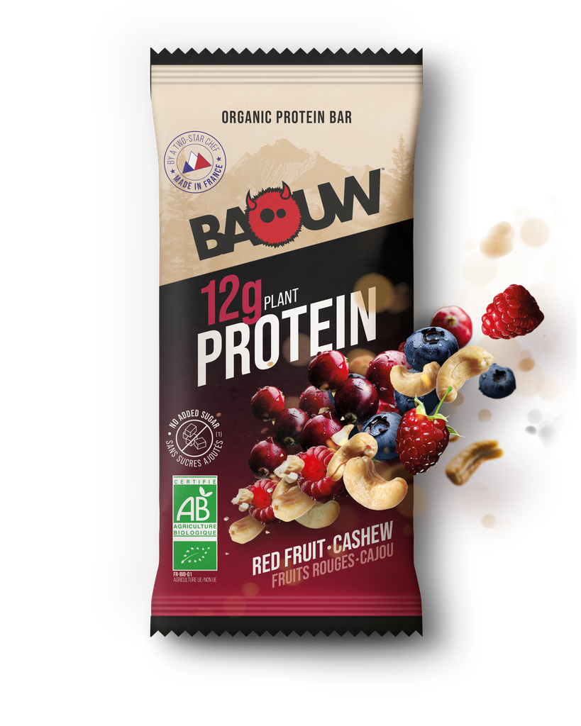 BAOUW - BARRE PROTÉINÉE FRUITS ROUGES CAJOU