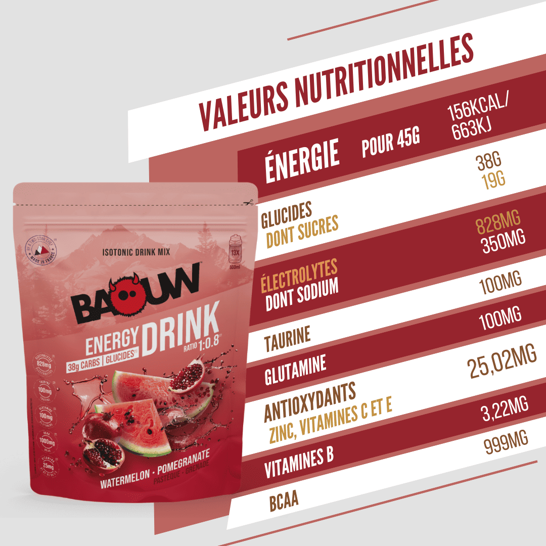 BAOUW - BOISSON ISOTONIQUE PASTÈQUE / GRENADE