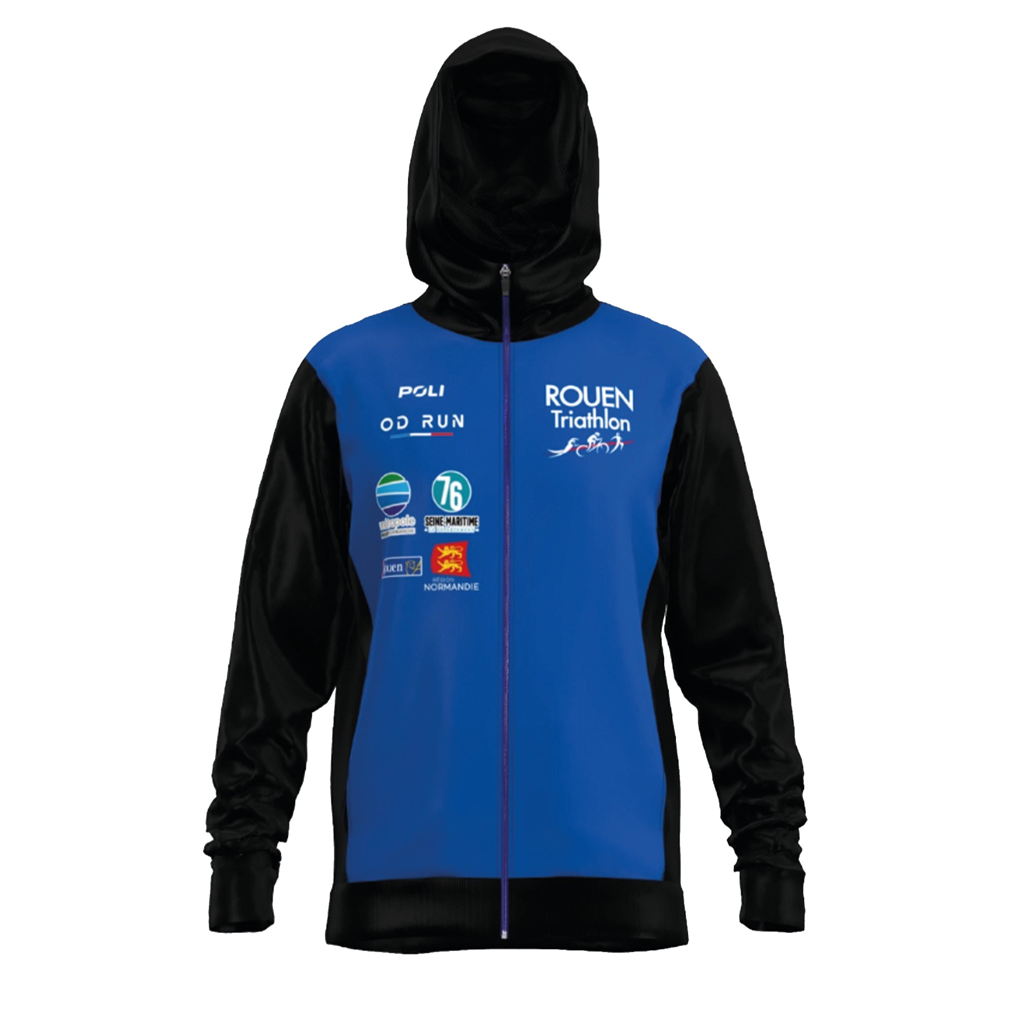 VESTE ZIPPÉE À CAPUCHE - ROUEN TRIATHLON