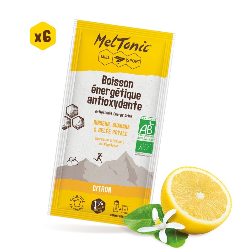 MELTONIC - SACHET X6 BOISSON ÉNERGÉTIQUE BIO ANTIOXYDANTE - CITRON