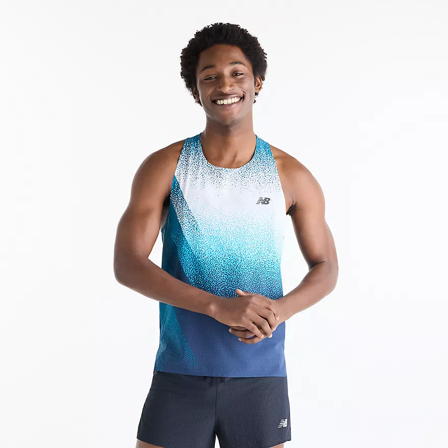 NEW BALANCE - DEBARDEUR RACE DAY ULTRA LIGHT PRINTED - MEN