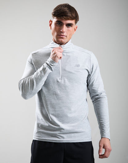 NEW BALANCE - SPACE DYE 1/4 ZIP LS - M