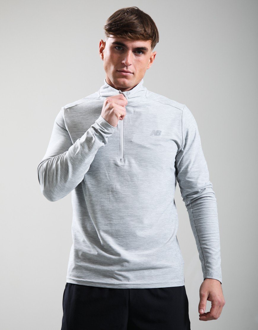NEW BALANCE - SPACE DYE 1/4 ZIP LS - M