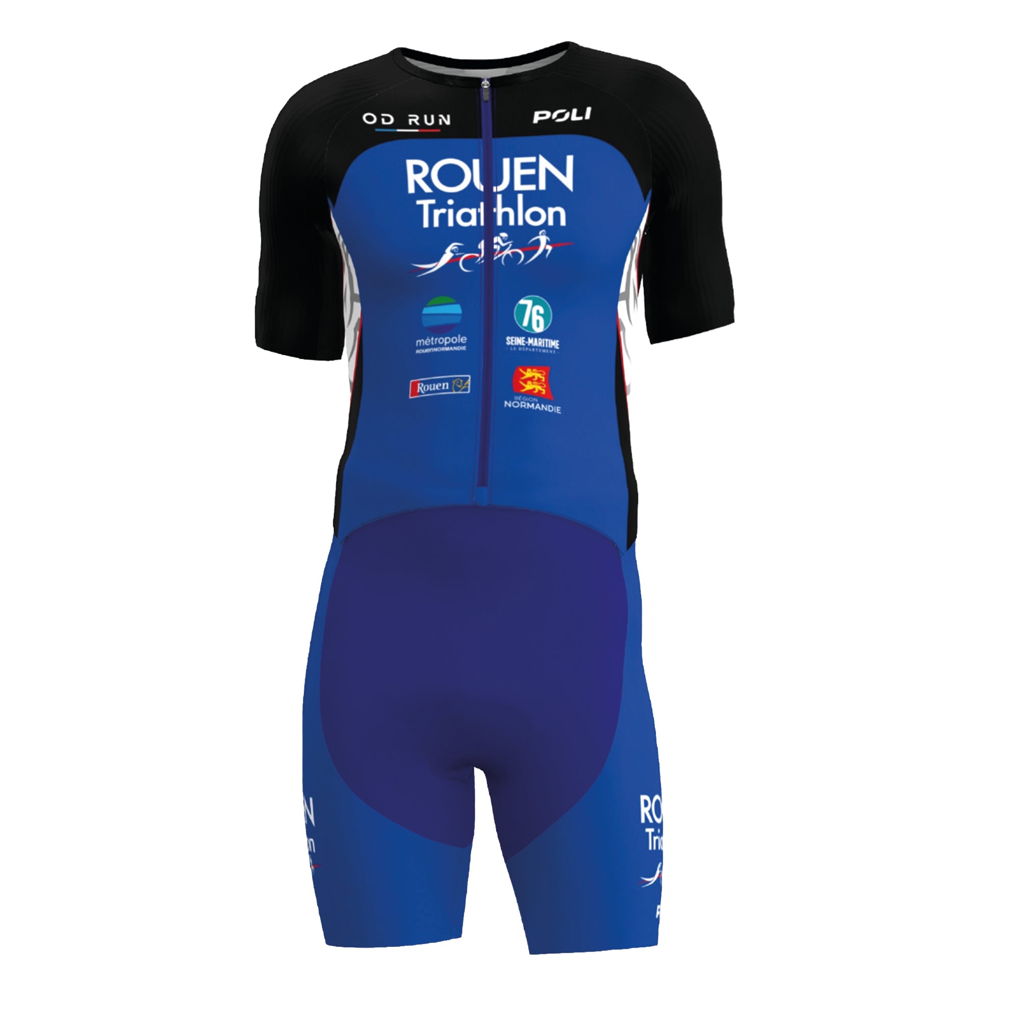 TRIFONCTION MANCHES COURTES HOMME - ROUEN TRIATHLON