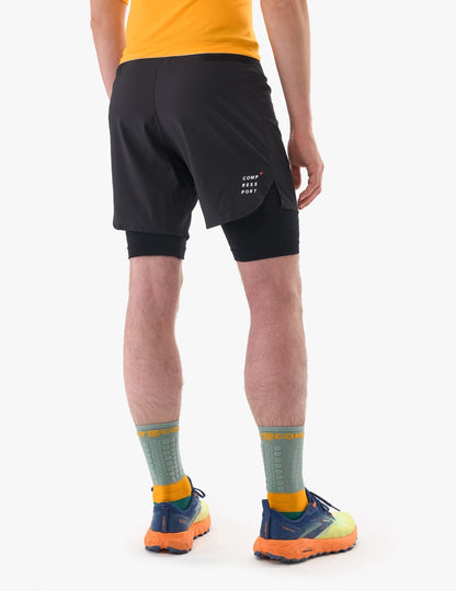 COMPRESSPORT - TRAIL RACING 2 en 1 SHORT - M