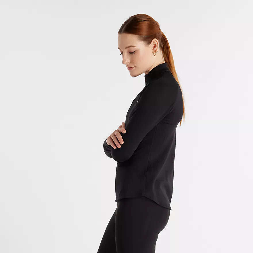 NEW BALANCE - MANCHES LONGUES ATHLETICS HEAT GRID 1/2 ZIP - WOMEN