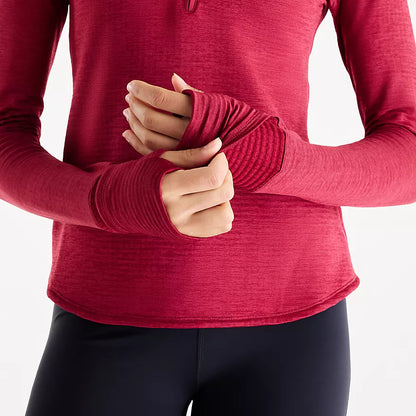NEW BALANCE - MANCHES LONGUES ATHLETICS HEAT GRID 1/2 ZIP - WOMEN