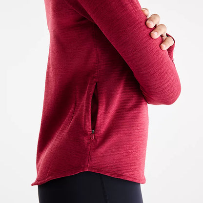 NEW BALANCE - MANCHES LONGUES ATHLETICS HEAT GRID 1/2 ZIP - WOMEN